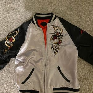 Womens Harley Davidson vintage style reversible zip up jacket